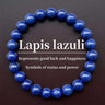 Lapis Lazuli Crystal Bracelet - Natural Gemstone Jewelry for Daily Wear