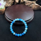Natural Blue Agate Bracelet - Women’s Crystal Gift