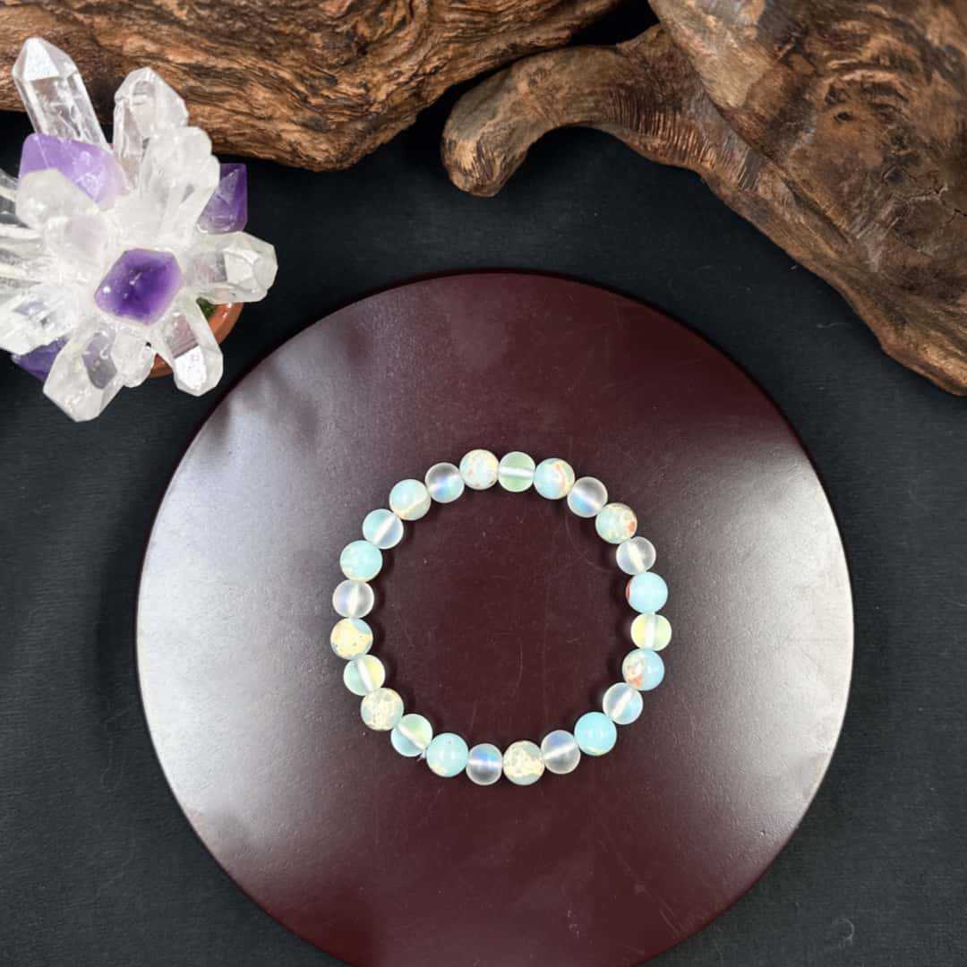 Huaxia Treasures Clear Crystal & Shoushan Stone Bracelet - Focus, Serenity & Success