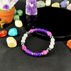 Huaxia Treasures Amethyst & Clear Quartz Bracelet - Focus, Balance & Serenity