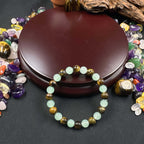 Huaxia Treasures Wealth & Success Bracelet - Tiger Eye & Aventurine Jade Design