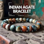Huaxia Treasures Wealth & Success Bracelet - Indian Agate with Pixiu Energy