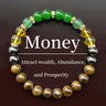 Women’s Crystal Bracelet - Tiger Eye Citrine Black Obsidian Stone Jewelry for Daily Wear