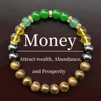 Huaxia Treasures Prosperity Bracelet - Tiger Eye, Citrine & Black Obsidian for Success