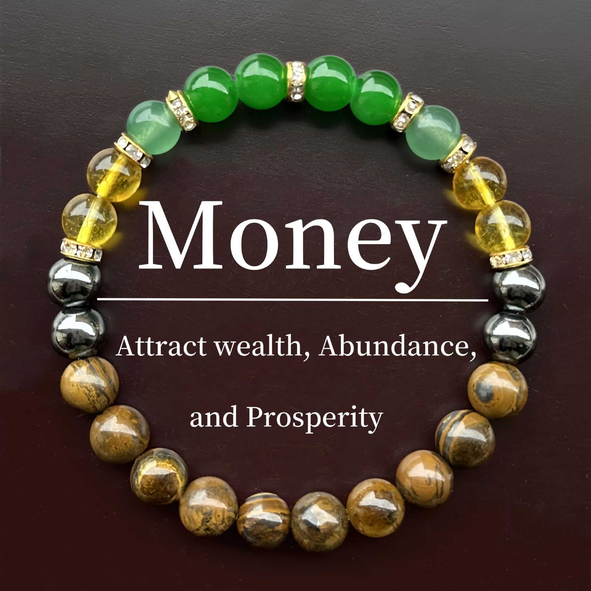 Huaxia Treasures Prosperity Bracelet - Tiger Eye, Citrine & Black Obsidian for Success