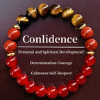 Huaxia Treasures Tiger Eye & Garnet Bracelet - Wealth, Success & Confidence