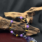 Huaxia Treasures Success & Focus Bracelet - Amethyst & Tiger Eye Energy Jewelry