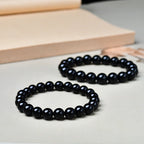 Huaxia Treasures Natural Black Obsidian Bracelet - Protection, Healing & Serenity