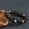 Natural Obsidian Lucky Cat Bracelet