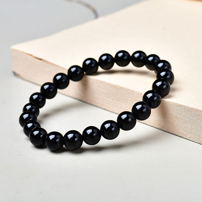 Huaxia Treasures Natural Black Obsidian Bracelet - Protection, Healing & Serenity