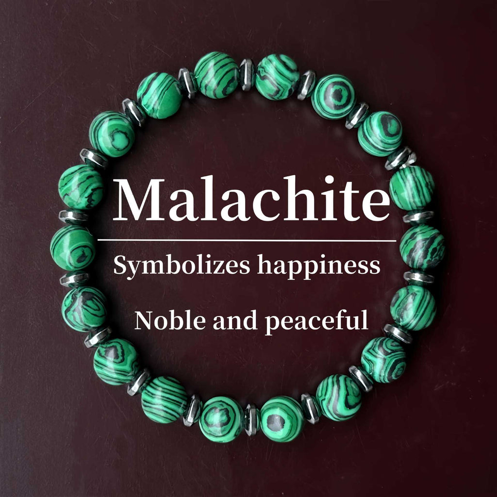 Huaxia Treasures Malachite Bracelet - Wealth, Balance & Healing Energy Jewelry 中文翻译