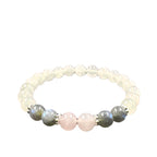 Huaxia Treasures Love & Serenity Bracelet - Jade & Rose Quartz Blend