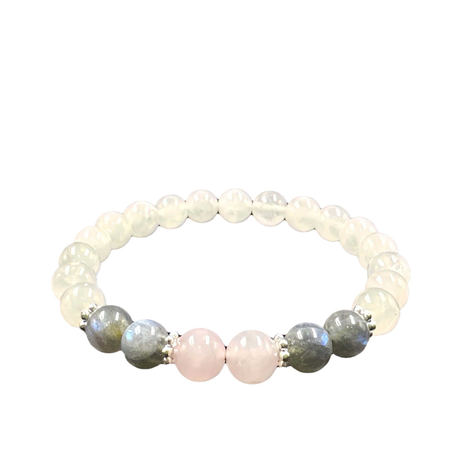 Huaxia Treasures Love & Serenity Bracelet - Jade & Rose Quartz Blend