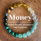 Huaxia Treasures Prosperity & Success Bracelet - Tiger Eye, Malachite & Citrine Blend