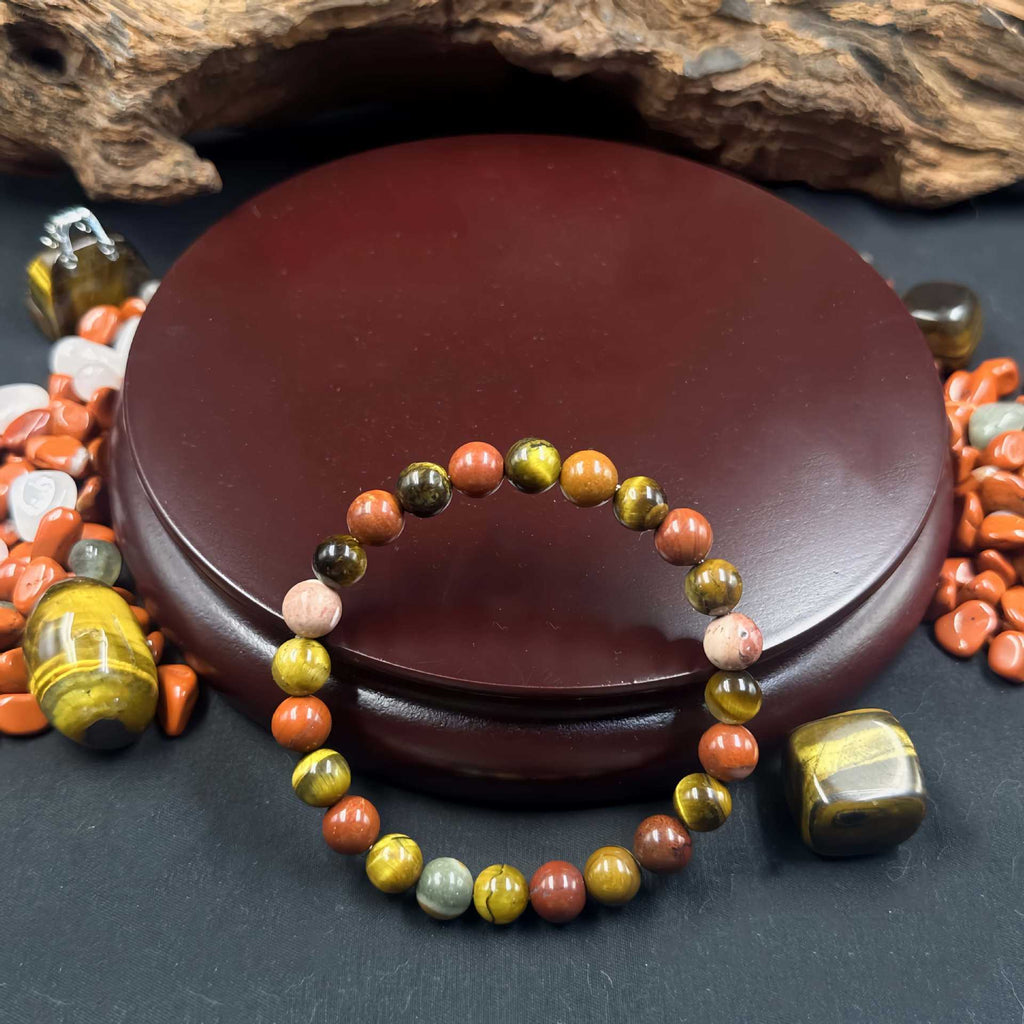 Huaxia Treasures Tiger Eye Bracelet - Wealth, Success & Confidence Energy Jewelry