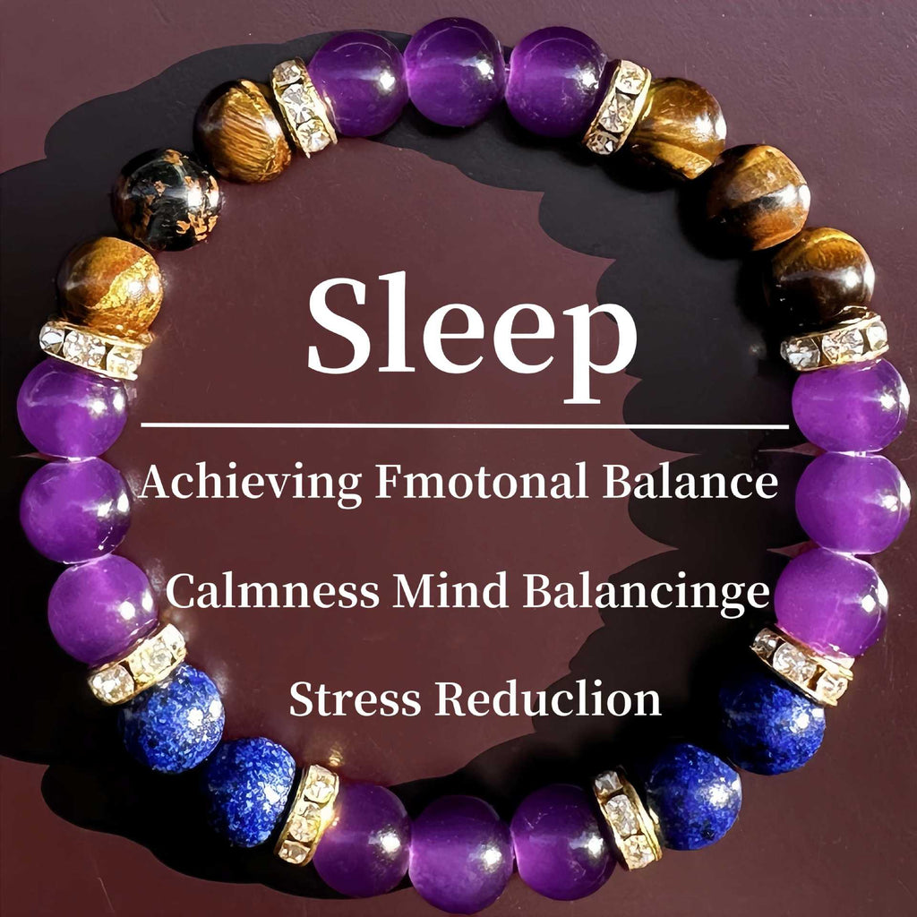 Huaxia Treasures Amethyst-Tiger Eye-Lapis Bracelet - Balance, Wealth & Serenity