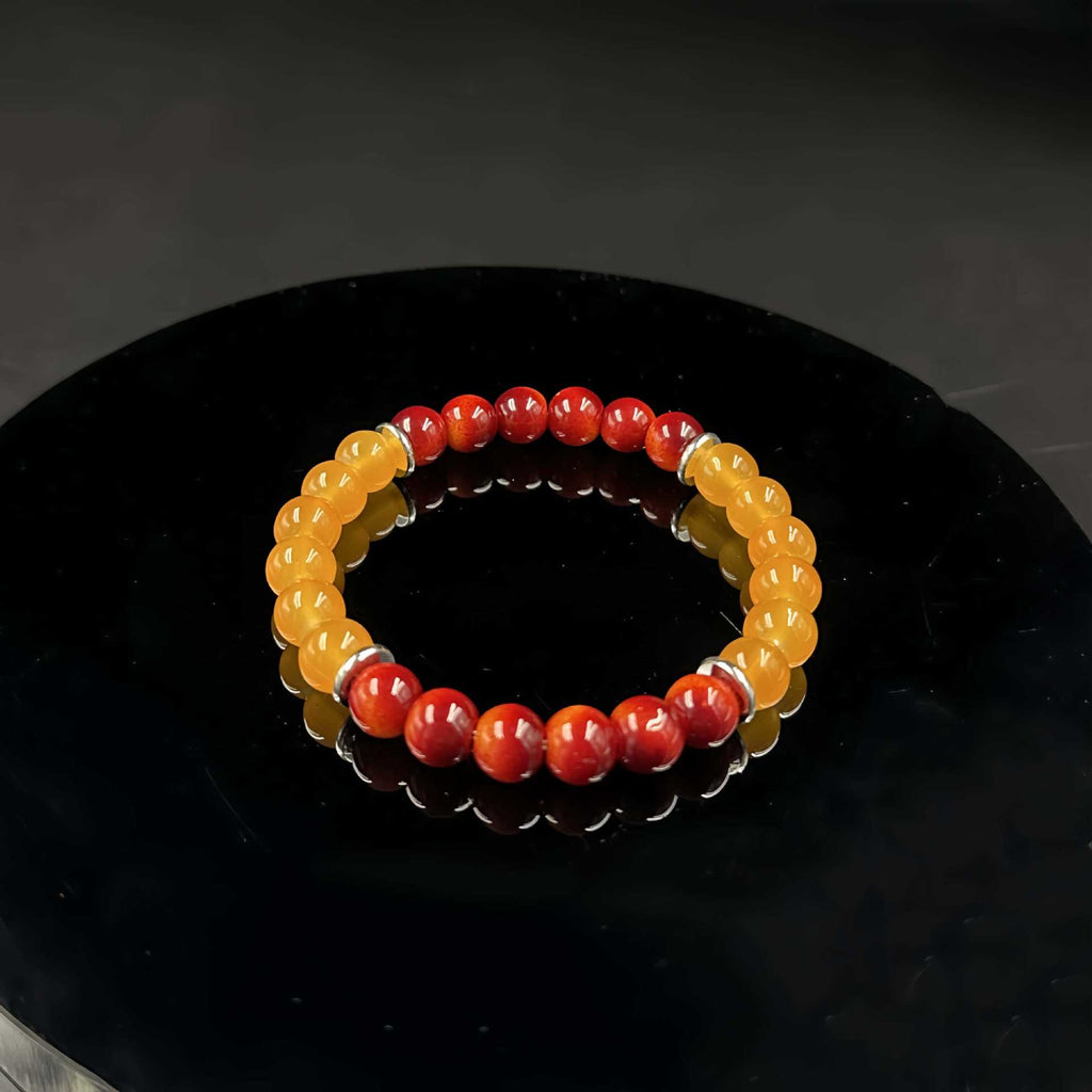 Huaxia Treasures Tiger Eye & Jade Bracelet - Wealth, Success & Protection
