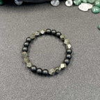 Huaxia Treasures Pyrite & Black Agate Bracelet - Wealth, Protection & Success