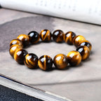 Huaxia Treasures Natural Tiger Eye Bracelet - Wealth, Success & Focus