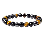Tiger Eye & Obsidian Gemstone Bracelet - Men's Collection