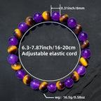 Huaxia Treasures Amethyst & Tiger Eye Bracelet - Success, Focus & Prosperity