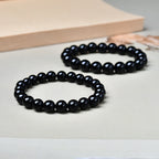 Huaxia Treasures Natural Black Obsidian Bracelet - Protection, Healing & Serenity