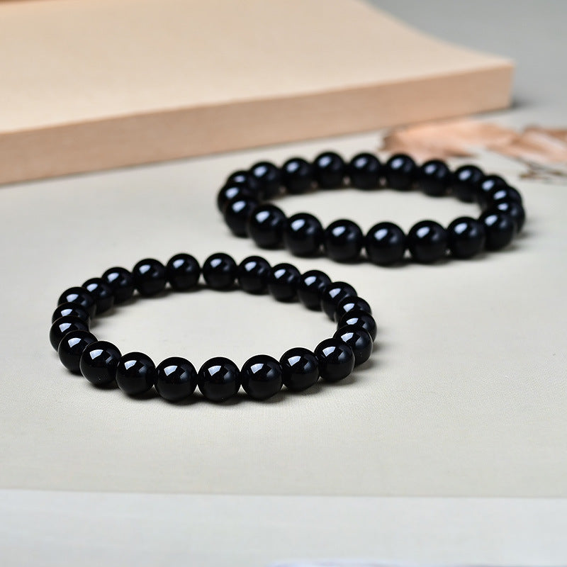 Huaxia Treasures Natural Black Obsidian Bracelet - Protection, Healing & Serenity