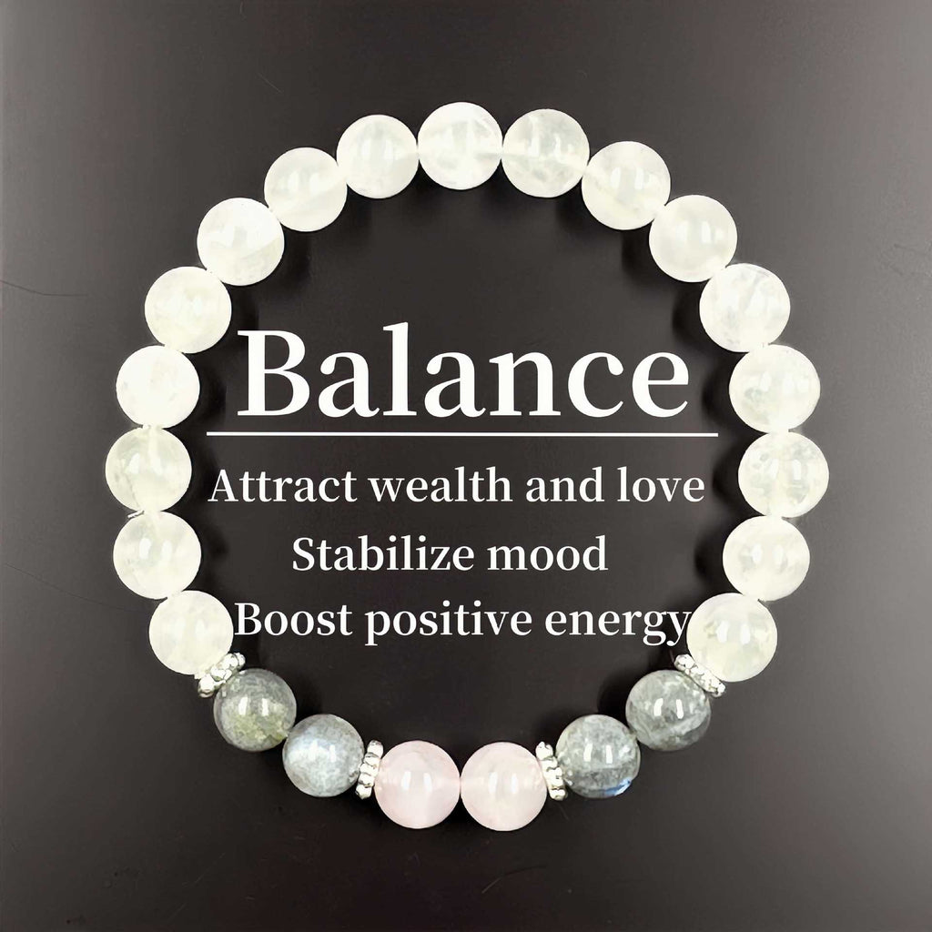 Huaxia Treasures Love & Serenity Bracelet - Jade & Rose Quartz Blend