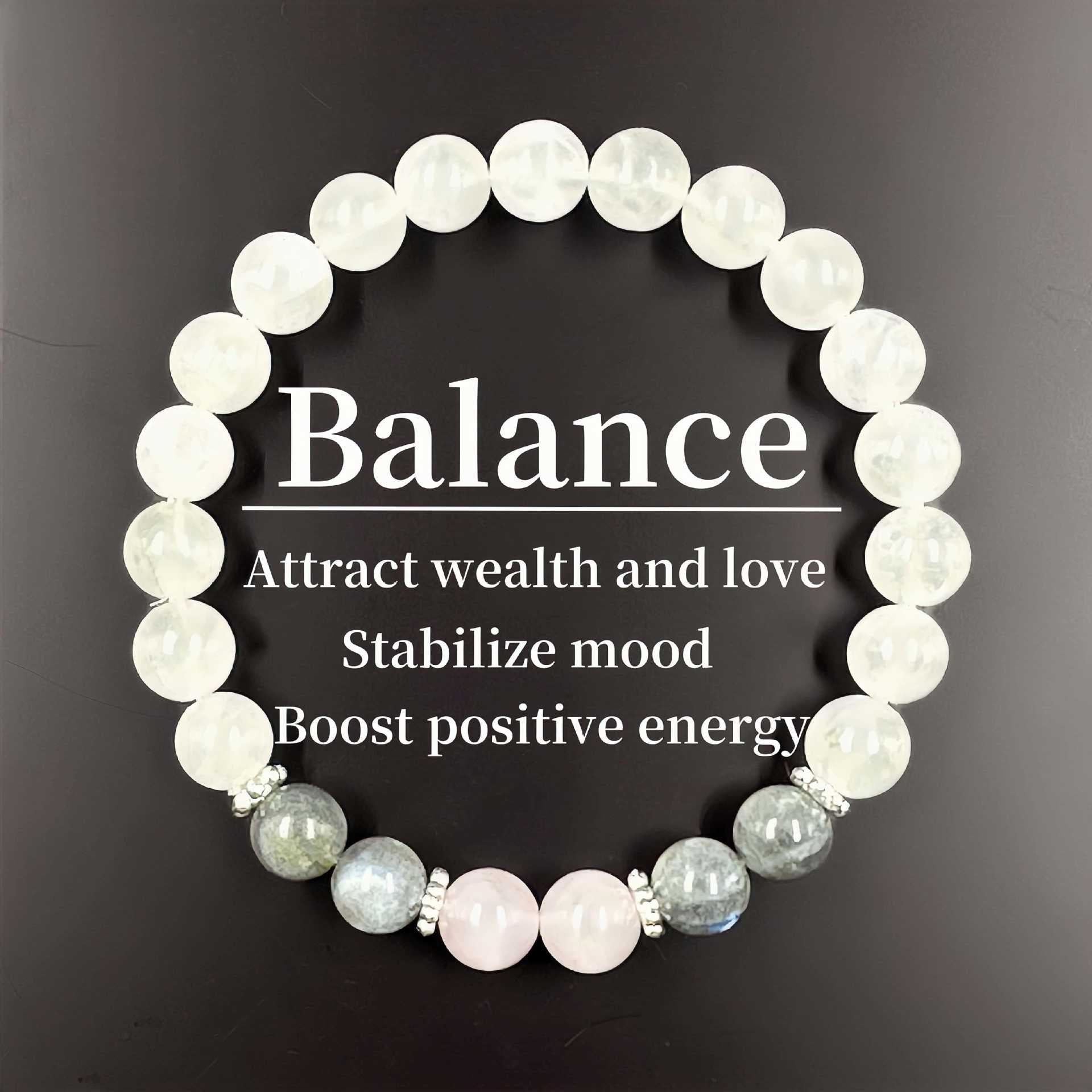 Huaxia Treasures Love & Serenity Bracelet - Jade & Rose Quartz Blend