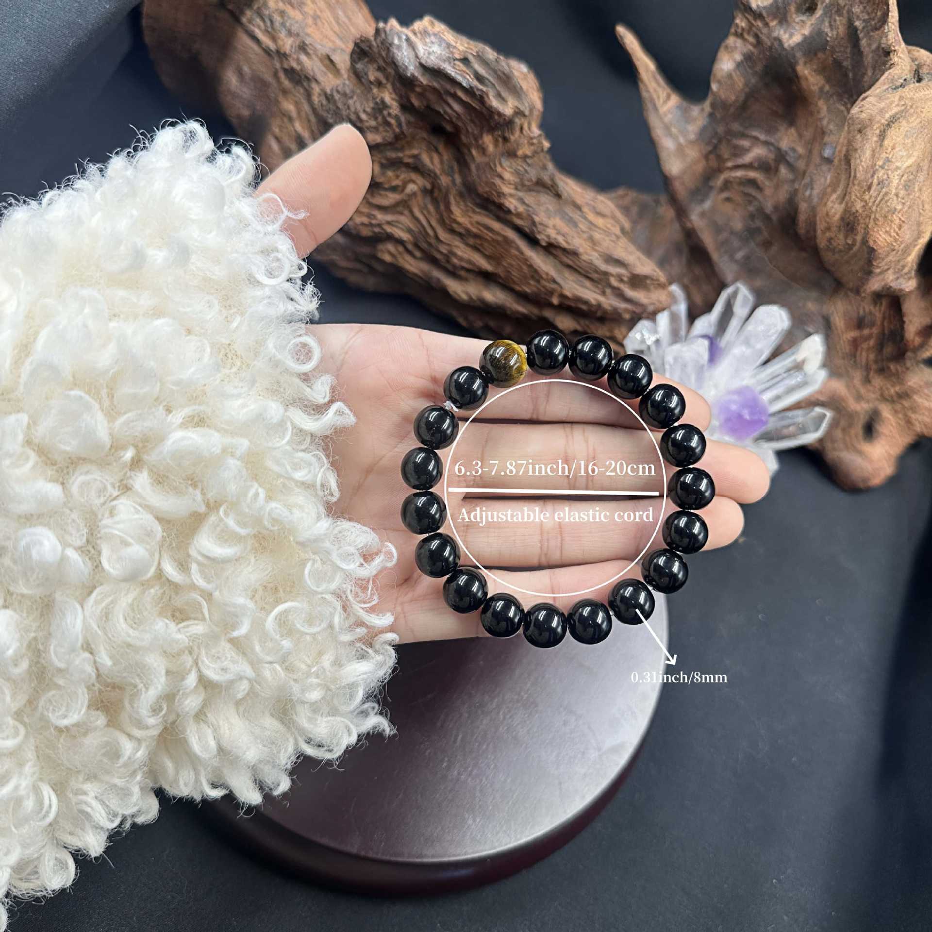 Huaxia Treasures Tiger Eye & Black Obsidian Bracelet - Wealth, Protection & Success