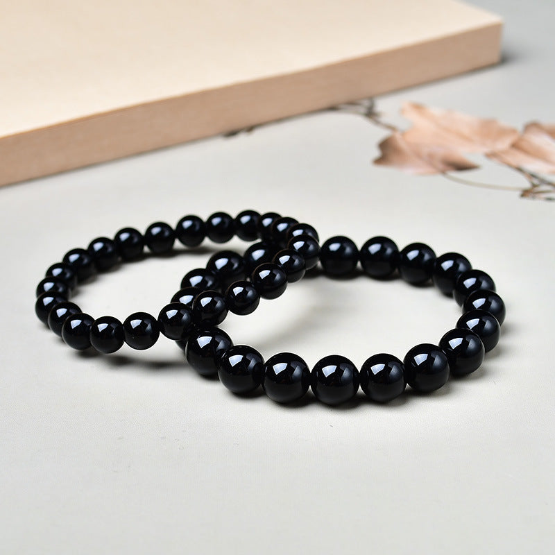 Huaxia Treasures Natural Black Obsidian Bracelet - Protection, Healing & Serenity