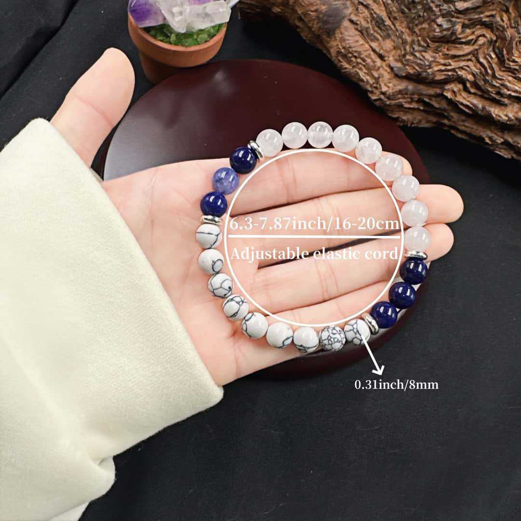 Huaxia Treasures Focus & Serenity Bracelet - Jade, Amethyst & Turquoise Blend