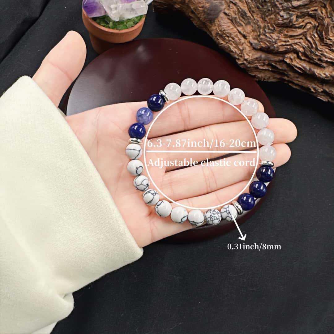 Huaxia Treasures Focus & Serenity Bracelet - Jade, Amethyst & Turquoise Blend