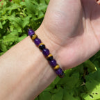 Huaxia Treasures Amethyst & Tiger Eye Bracelet - Success, Focus & Prosperity