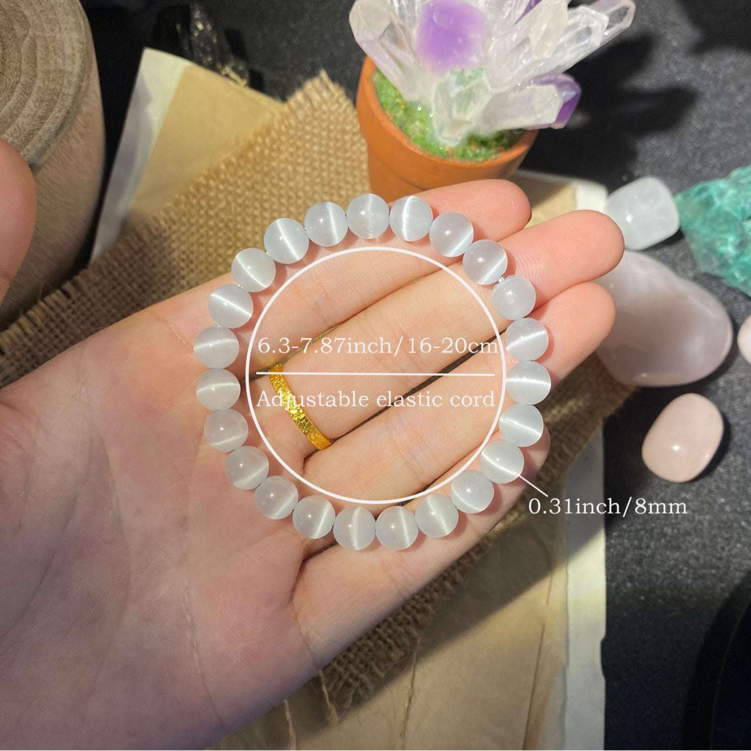 Tiger Eye Bracelet - Women’s Stylish Crystal Accessory