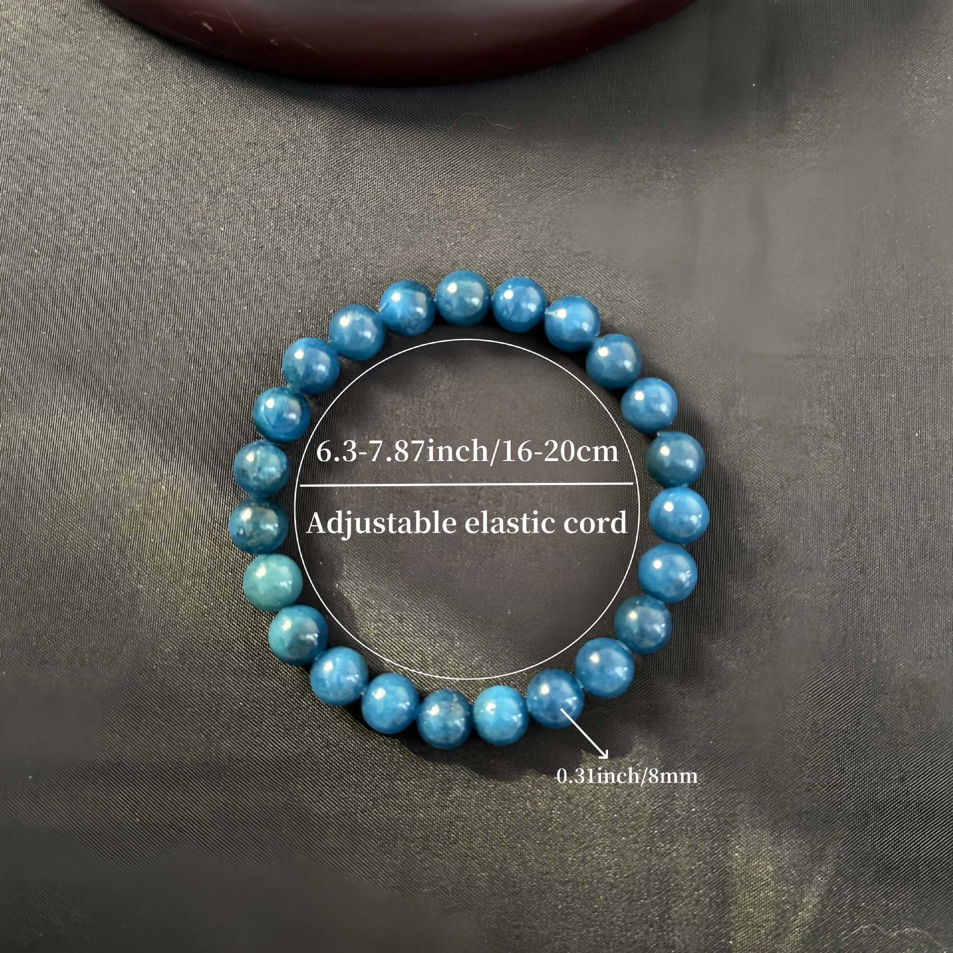 Huaxia Treasures Blue Apatite Bracelet - Serenity, Healing & Focus Energy Jewelry