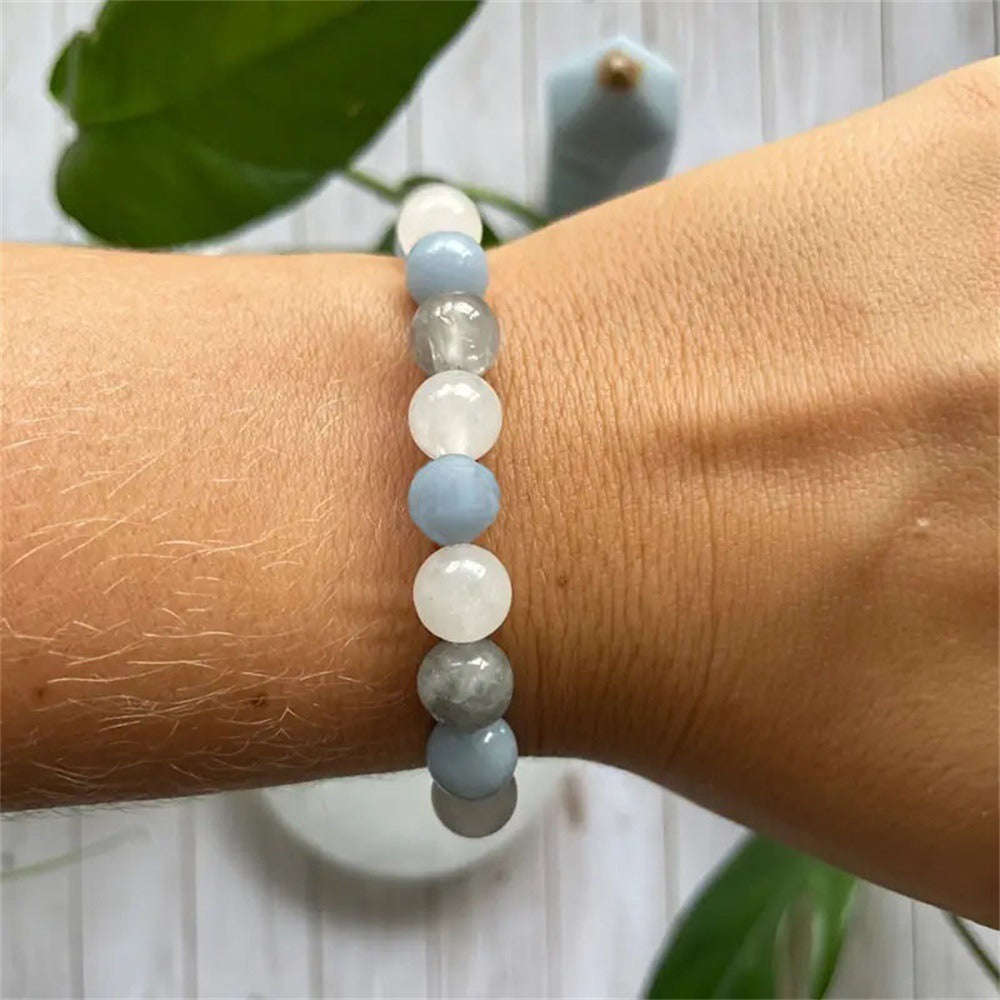 Huaxia Treasures Serenity & Success Bracelet - Aquamarine, Jade & Tiger Eye