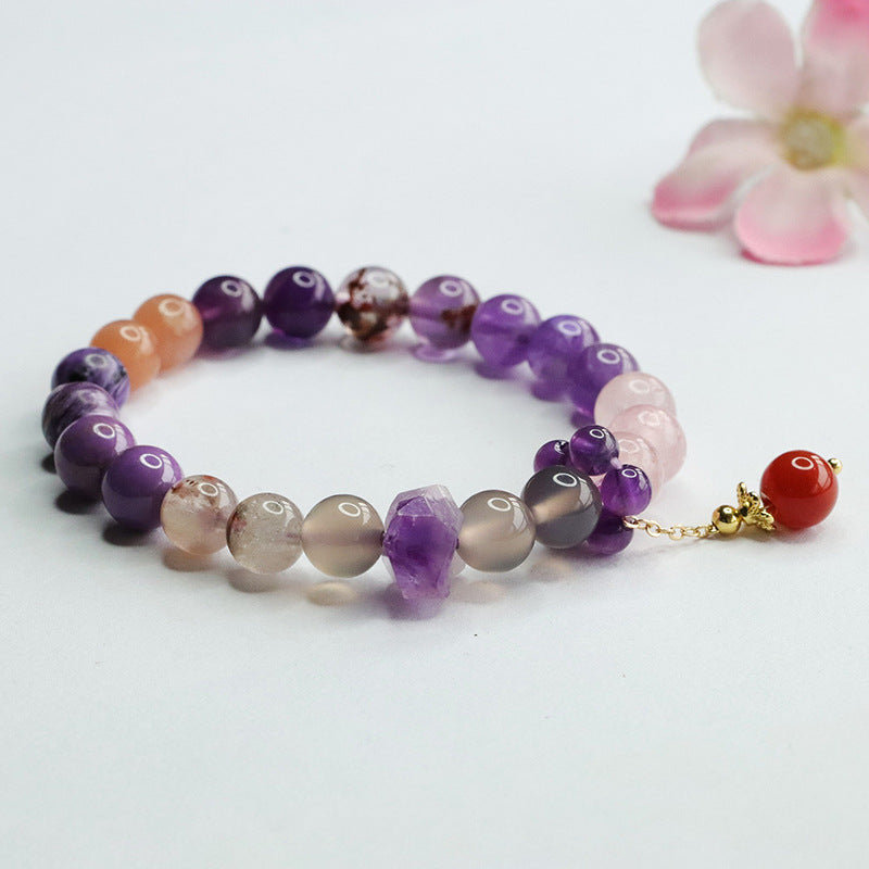 Huaxia Treasures Natural Amethyst Bracelet - Serenity, Focus & Success