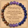 Natural Crystal Bracelet - Amethyst Lapis Lazuli Tiger Eye Stone Beads