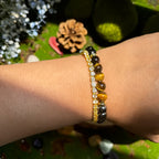 Huaxia Treasures Tiger Eye, Hematite & Lapis Bracelet - Success & Protection