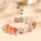 Huaxia Treasures Multi-Crystal Bracelet - Amethyst, Rose Quartz & Citrine Gemstone Jewelry