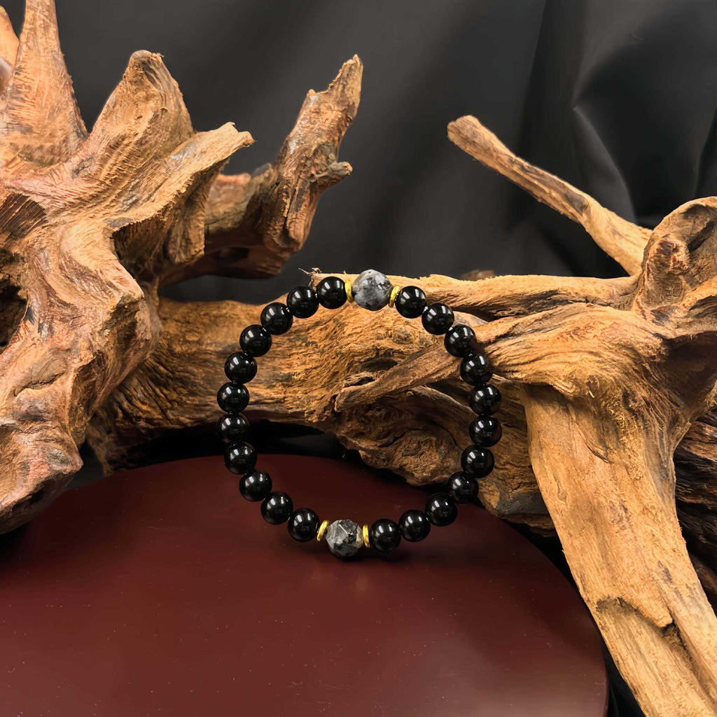 Huaxia Treasures Protection & Prosperity Black Obsidian Bracelet
