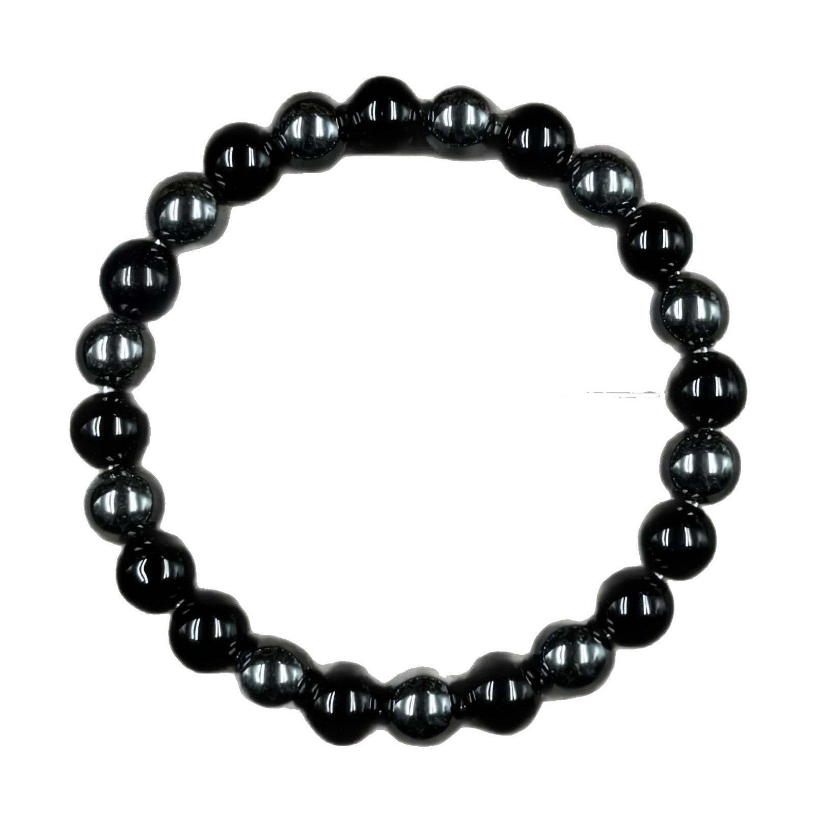 Huaxia Treasures Black Obsidian-Hematite Bracelet - Protection, Focus & Success