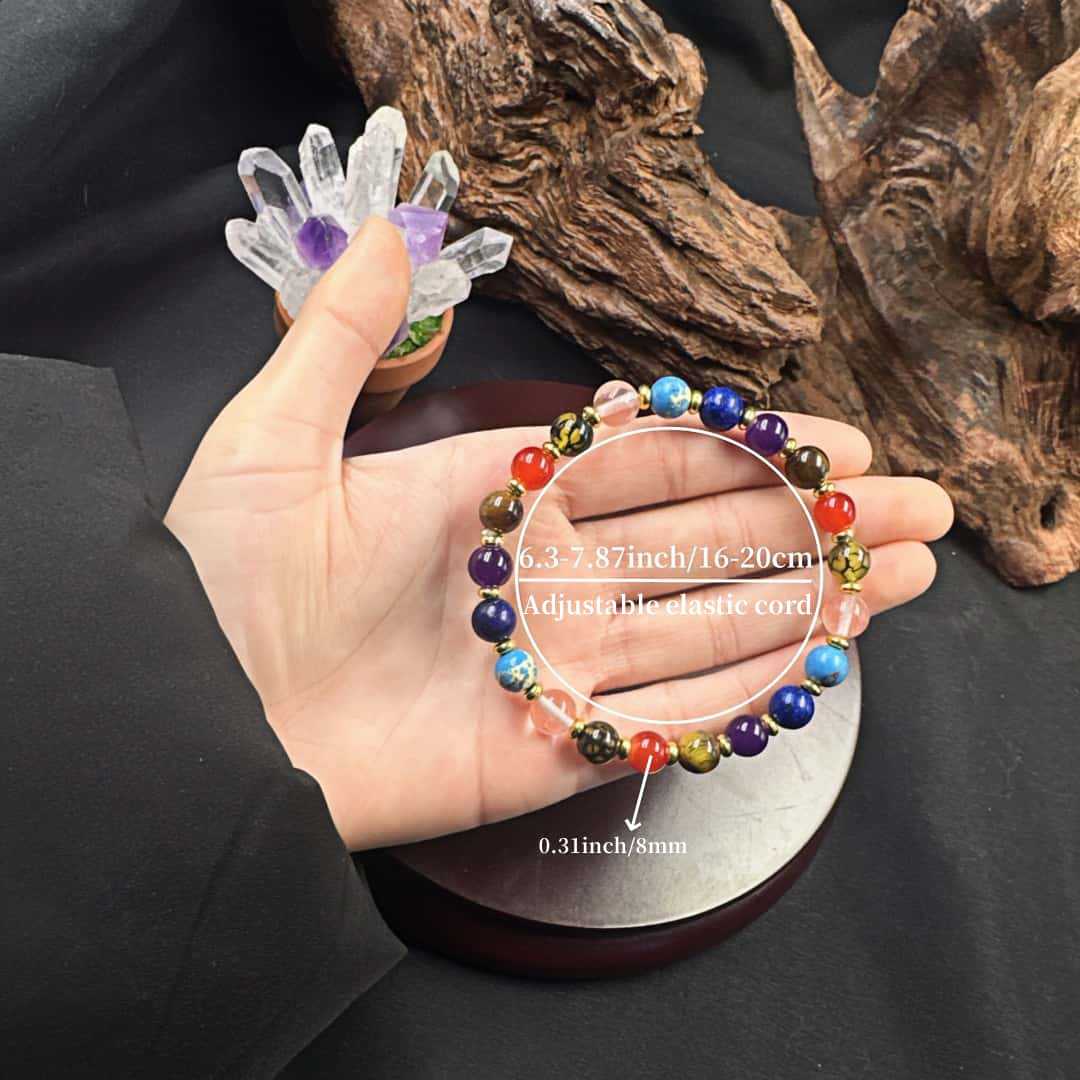 Huaxia Treasures Amethyst, Tiger Eye & Lapis Bracelet - Wealth, Success & Balance