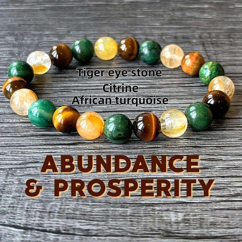 Tiger Eye, Citrine & Turquoise Bracelet - Crystal Gift