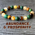 Tiger Eye, Citrine & Turquoise Bracelet - Crystal Gift