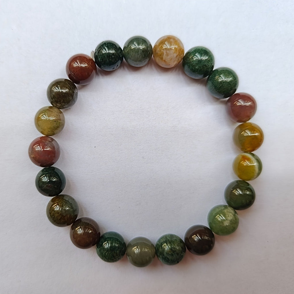 Huaxia Treasures Wealth & Success Bracelet - Indian Agate with Pixiu Energy