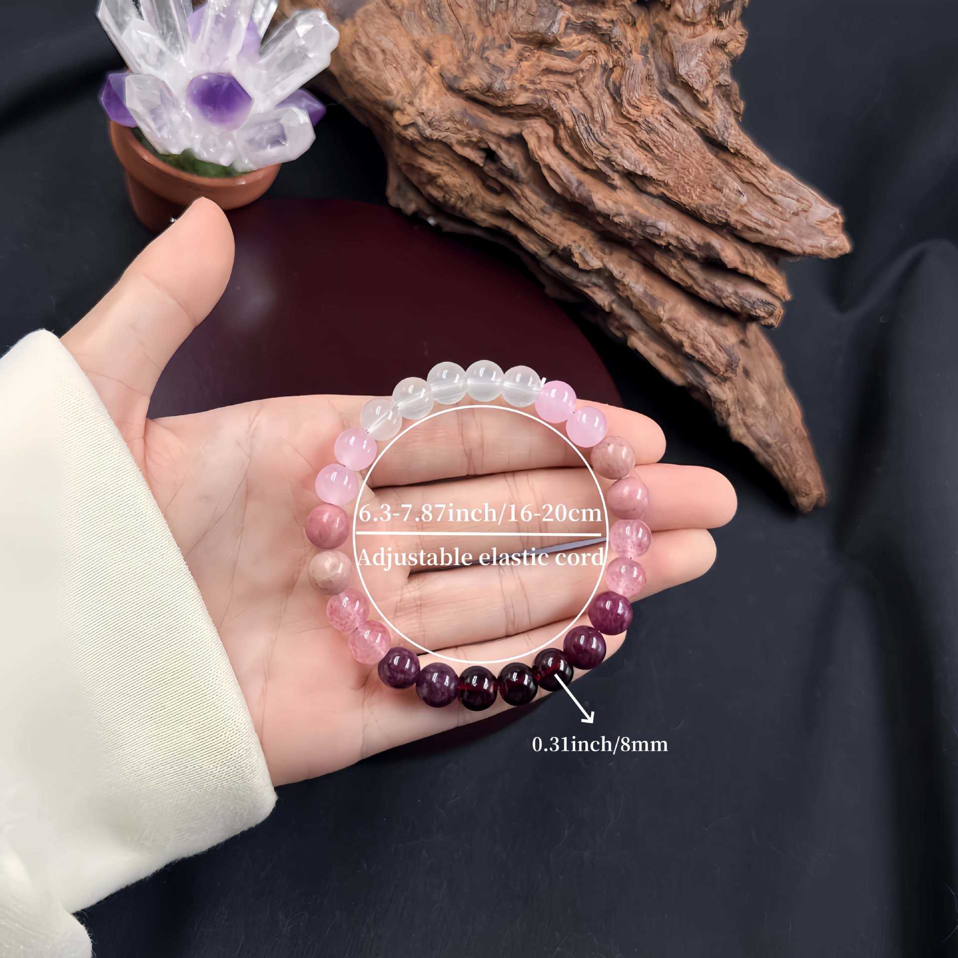 Huaxia Treasures Garnet & Strawberry Quartz Bracelet - Love, Passion & Confidence