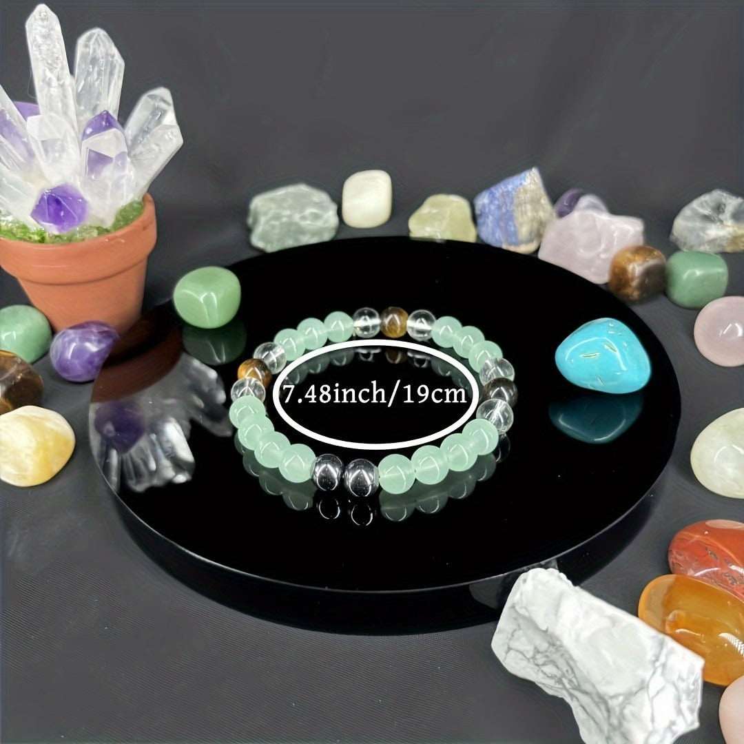 Polished Tiger Eye Hematite Aventurine Bracelet - Crystal Accessory