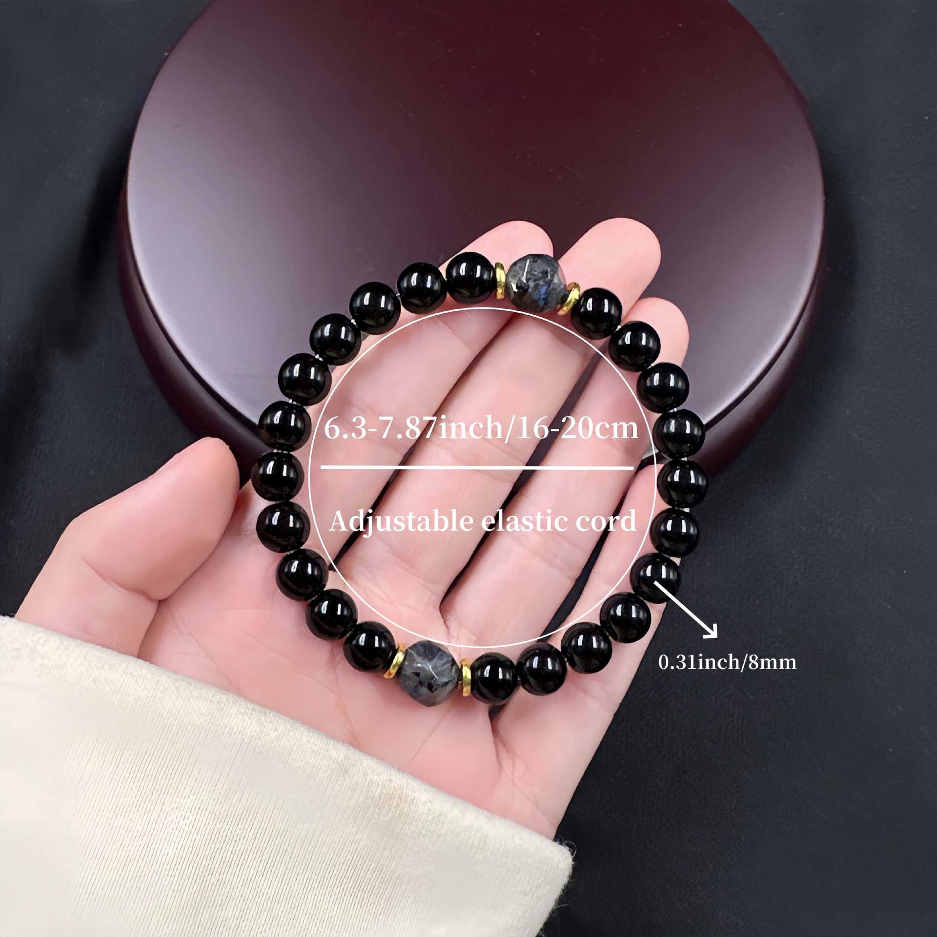 Huaxia Treasures Protection & Prosperity Black Obsidian Bracelet